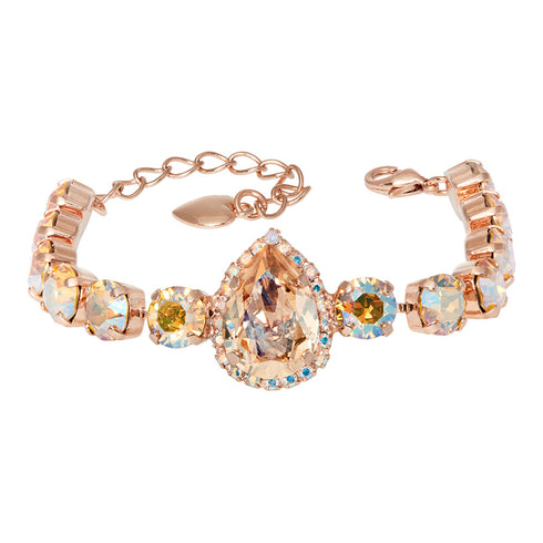 Браслет "Debesu Piliens (Golden Shadow / Light Topaz Shimmer)" с кристаллами Swarovski™
